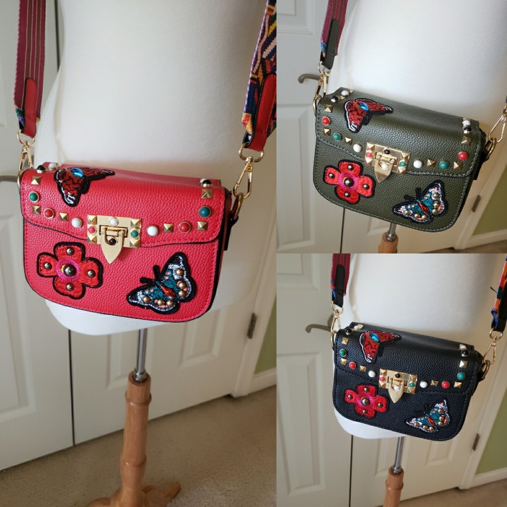 Retro mini bag with Colorful Strap🌹 - Picture 3 of 8